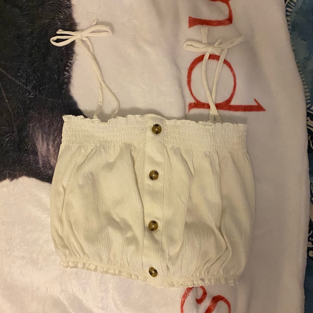 White crop top